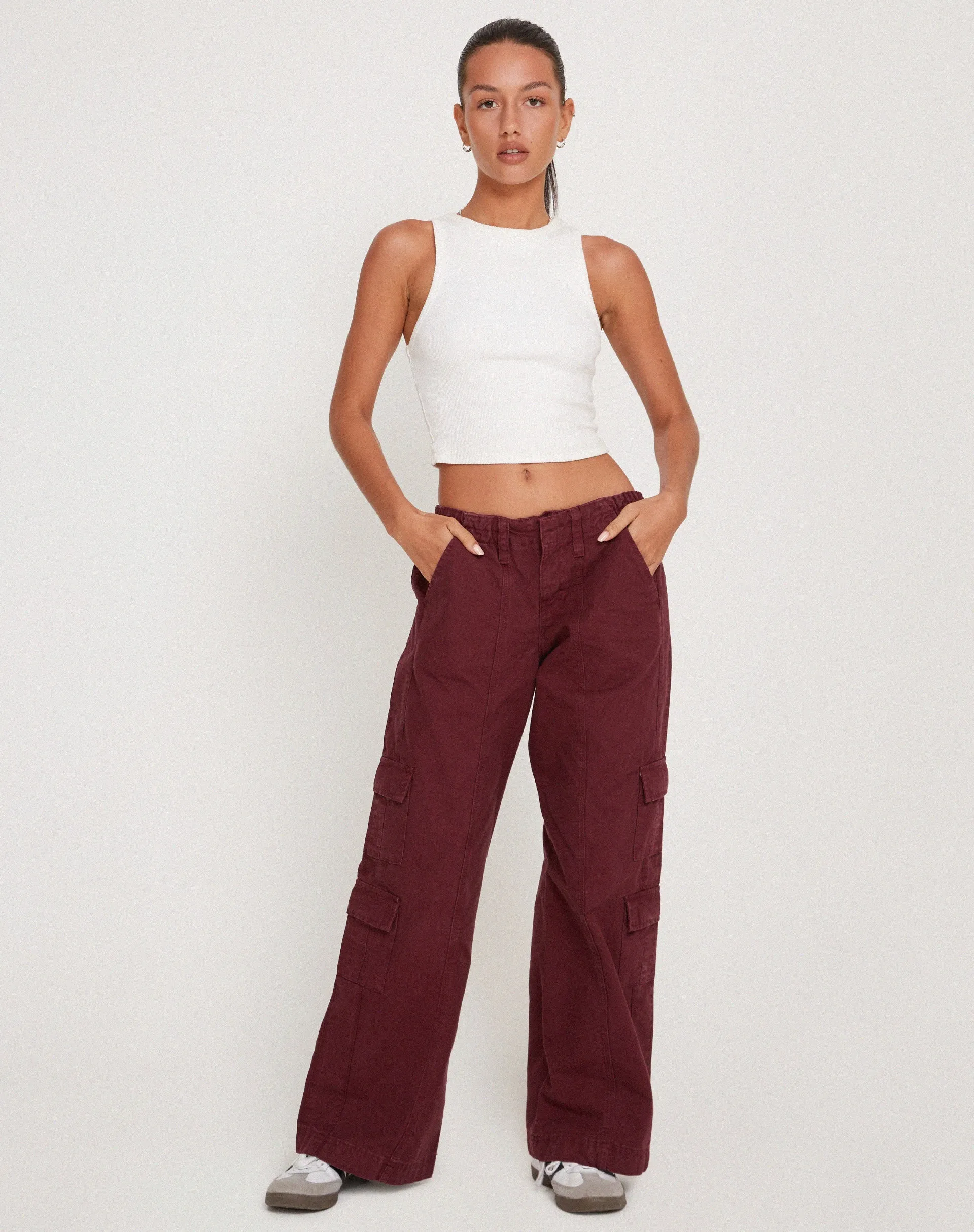 Hansa Cargo Trouser in Burgundy