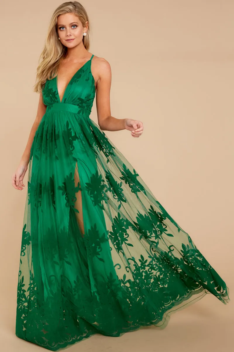 In Any Event Green Maxi Dress