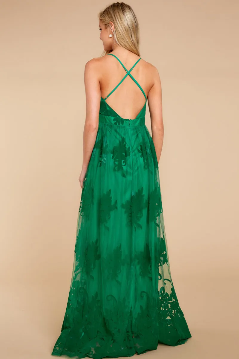 In Any Event Green Maxi Dress