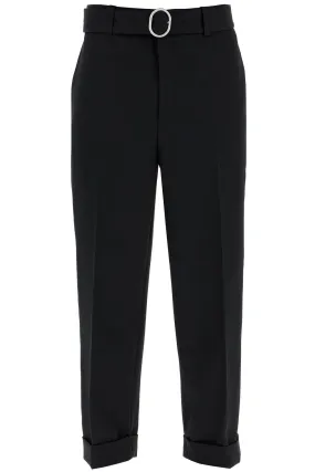 JIL SANDER wool pants with belt.