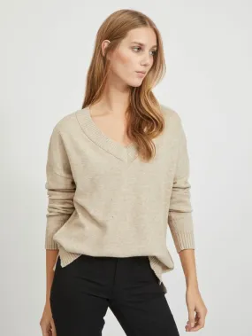 Larissa V-Neck Jumper (Natural)