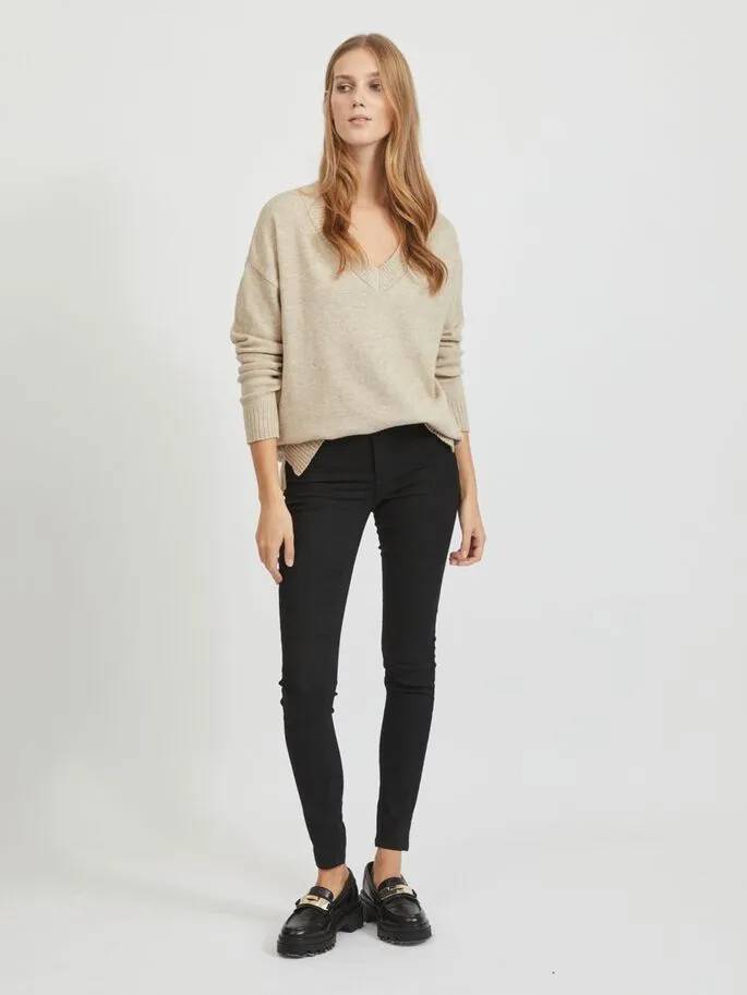 Larissa V-Neck Jumper (Natural)