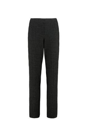 LIPARIS BLACK WOOL SEERSUCKER CLASSICAL PANTS