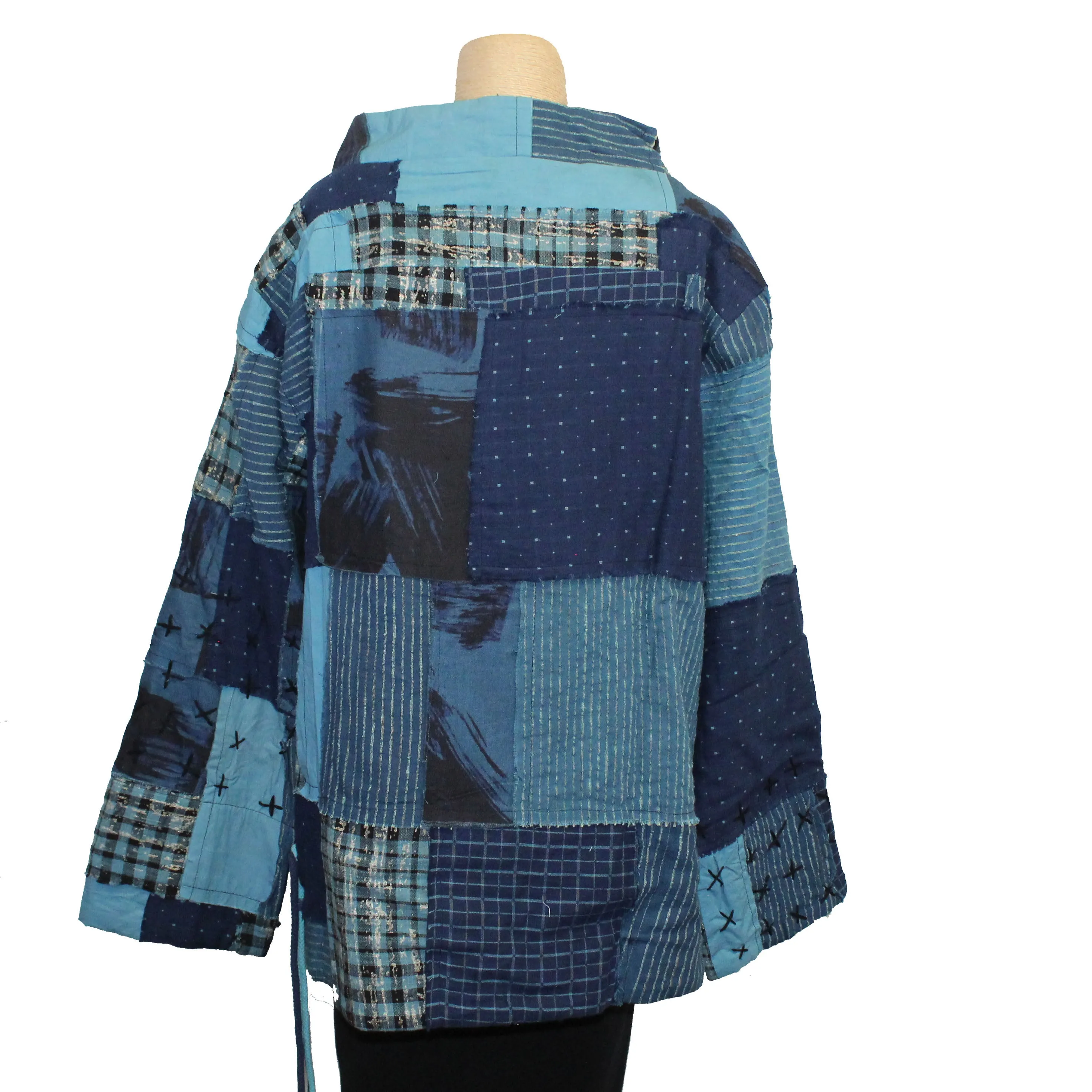 M Square Hazel Shirt/Jacket, Patchwork Blues  M/L