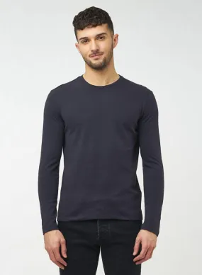 Majestic Long Sleeve Crewneck in Black/Anthracite