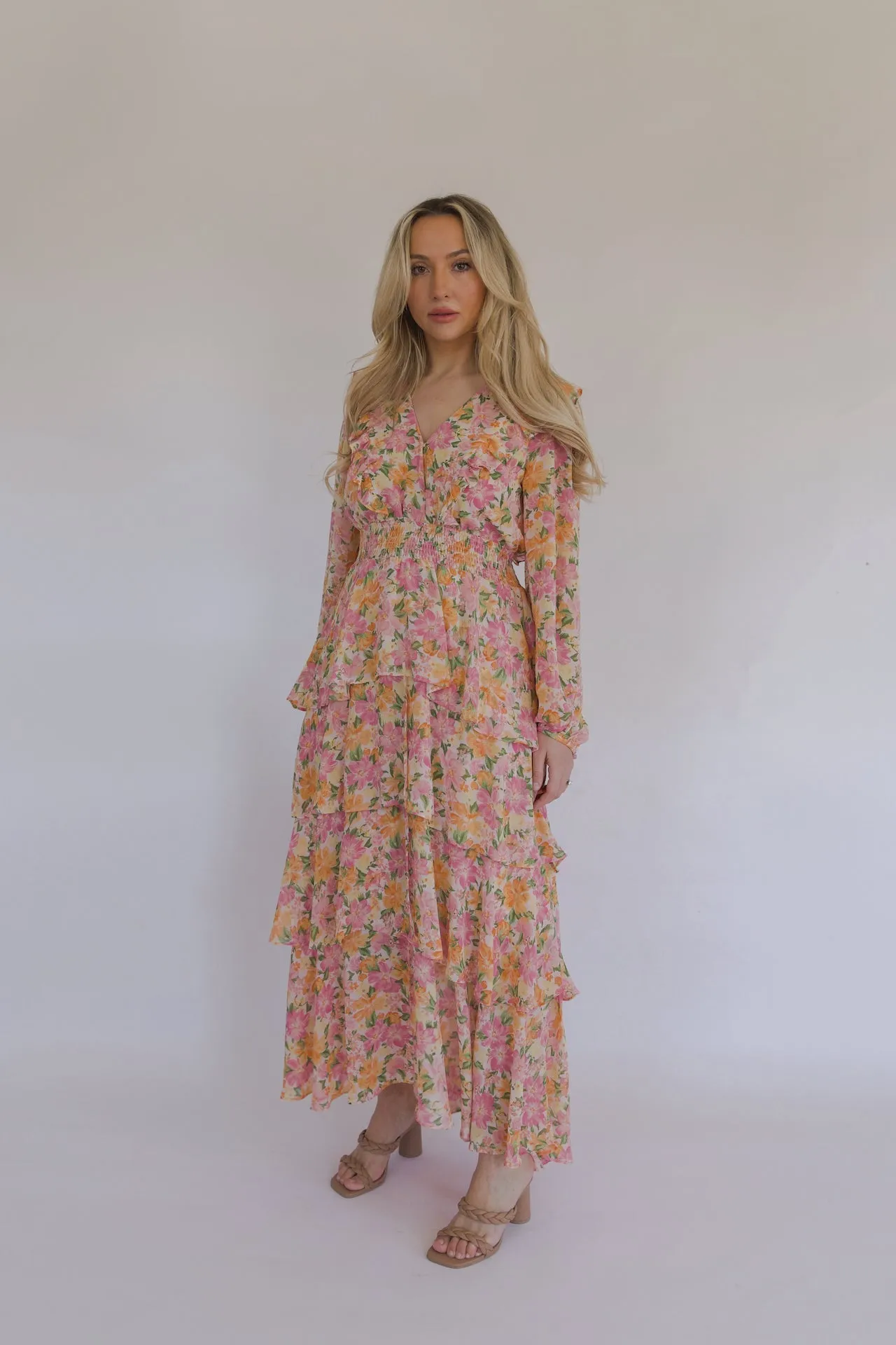 Matilde Floral Ruffle Maxi Dress