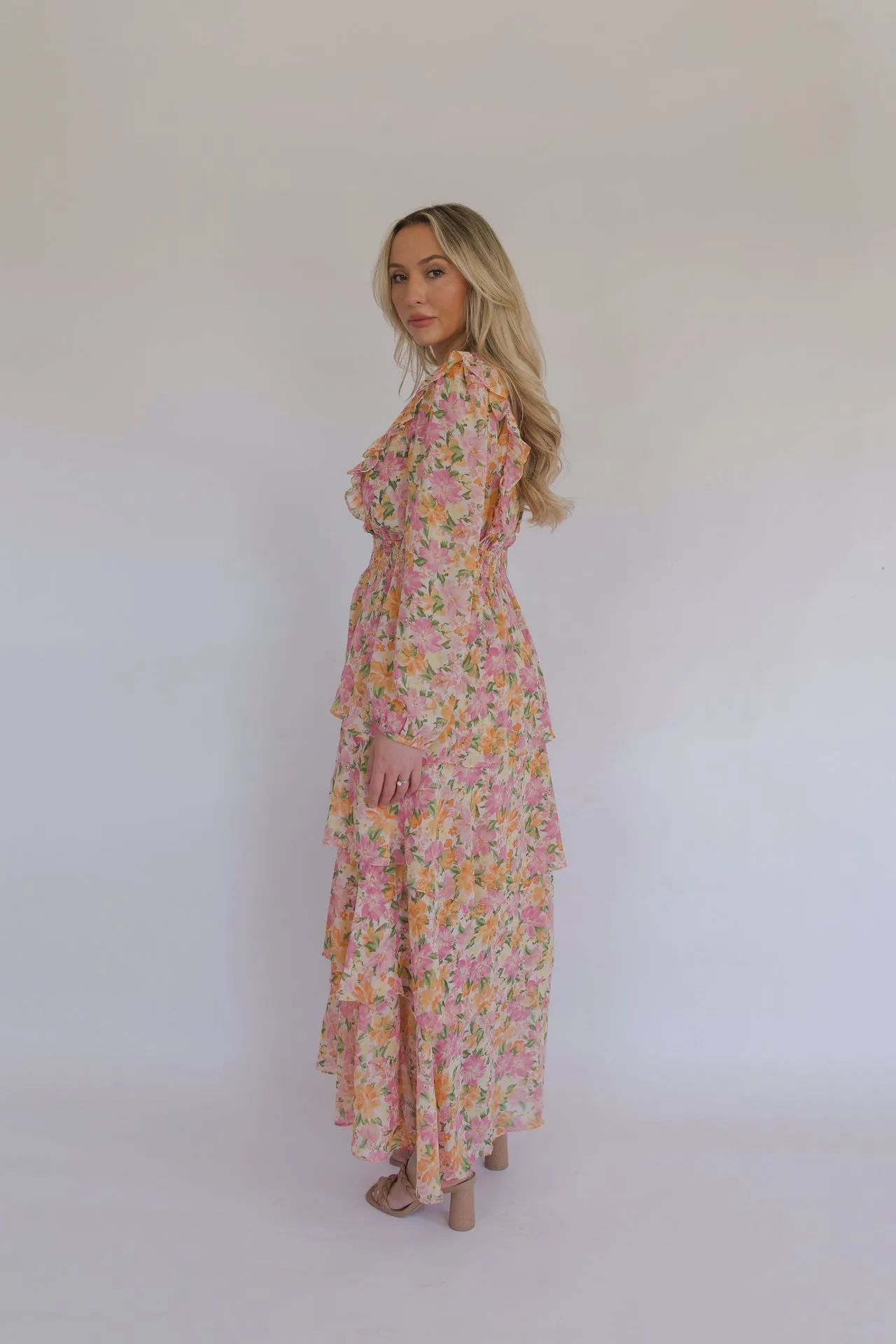 Matilde Floral Ruffle Maxi Dress