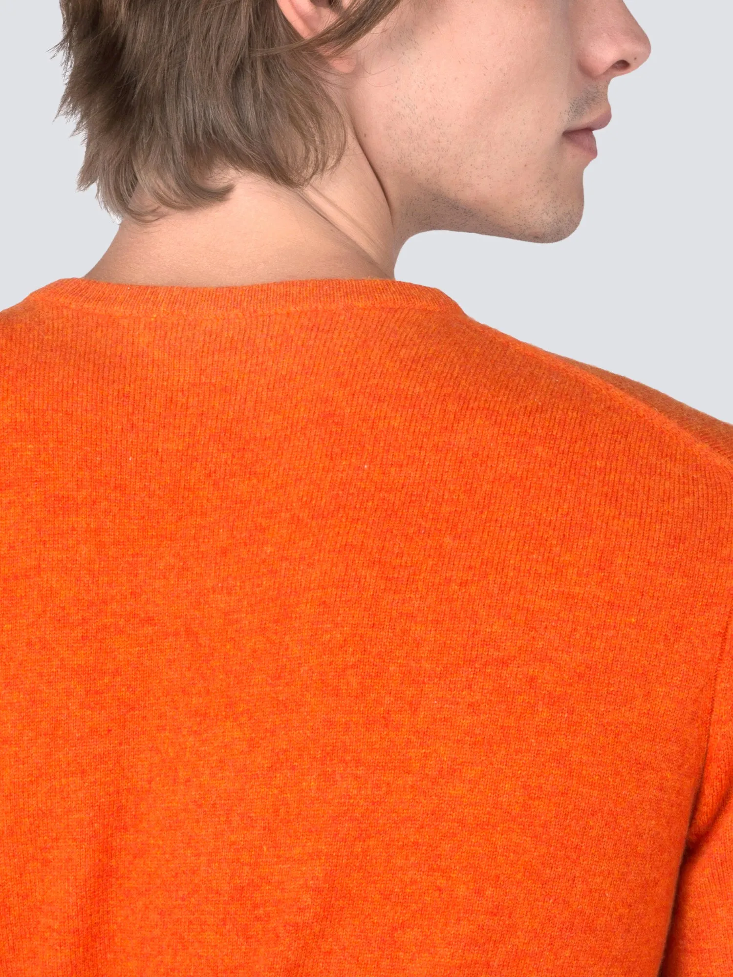 Men Crew Neck Sweater_Orange