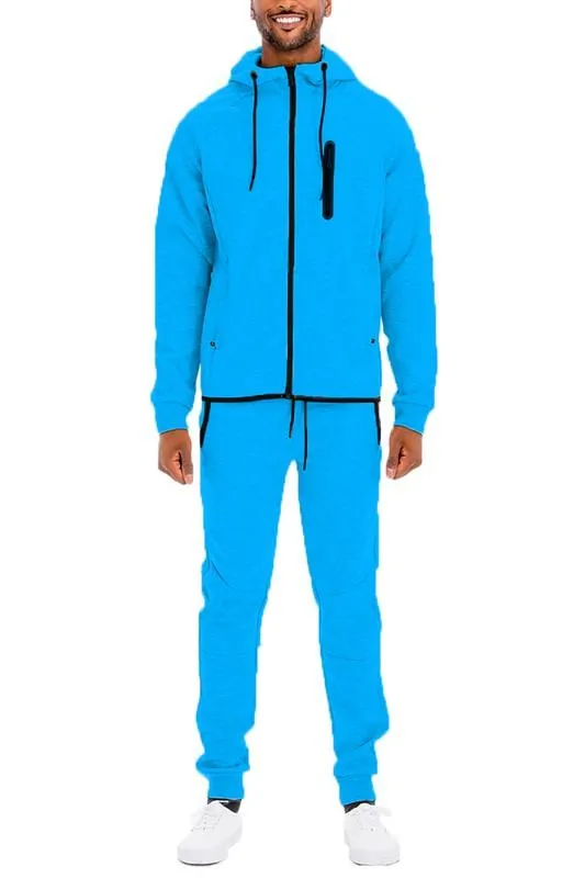 Mens Full Zip Sweatpants and Jacket Set