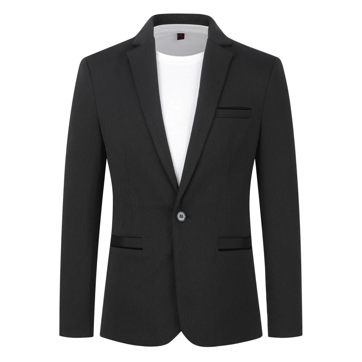 Men's Suit Jacket Slim Fit Coat Business Daily Blazer Black