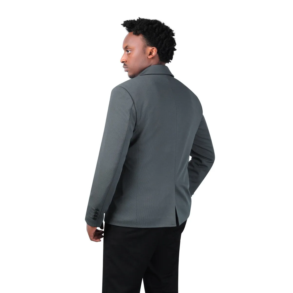 Men's Suit Jacket Slim Fit Coat Business Daily Blazer Grey