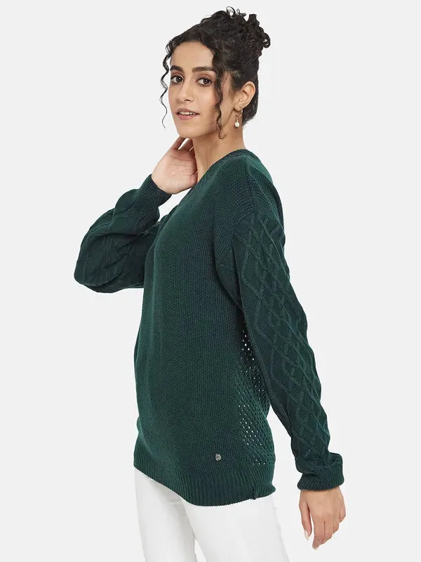 Mettle Women Green Pullover