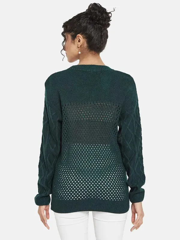 Mettle Women Green Pullover