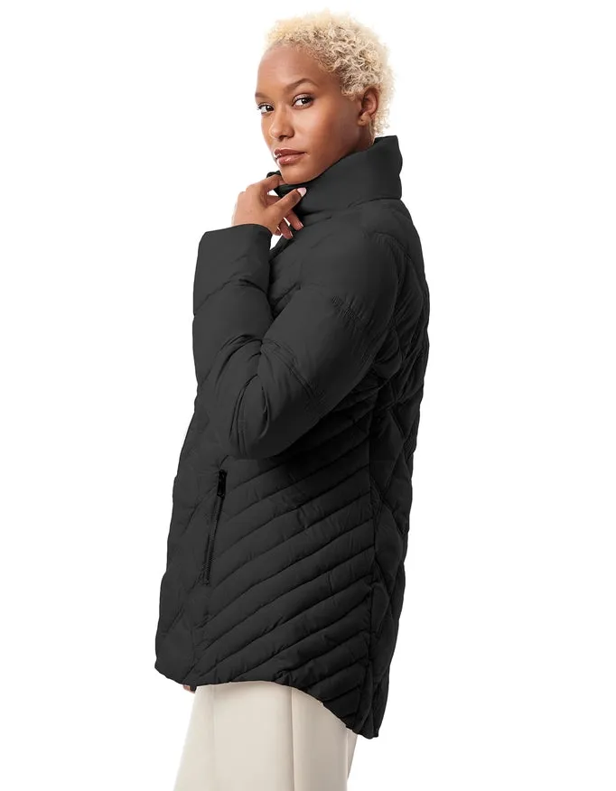 Mix Quilt Puffer Jacket Black