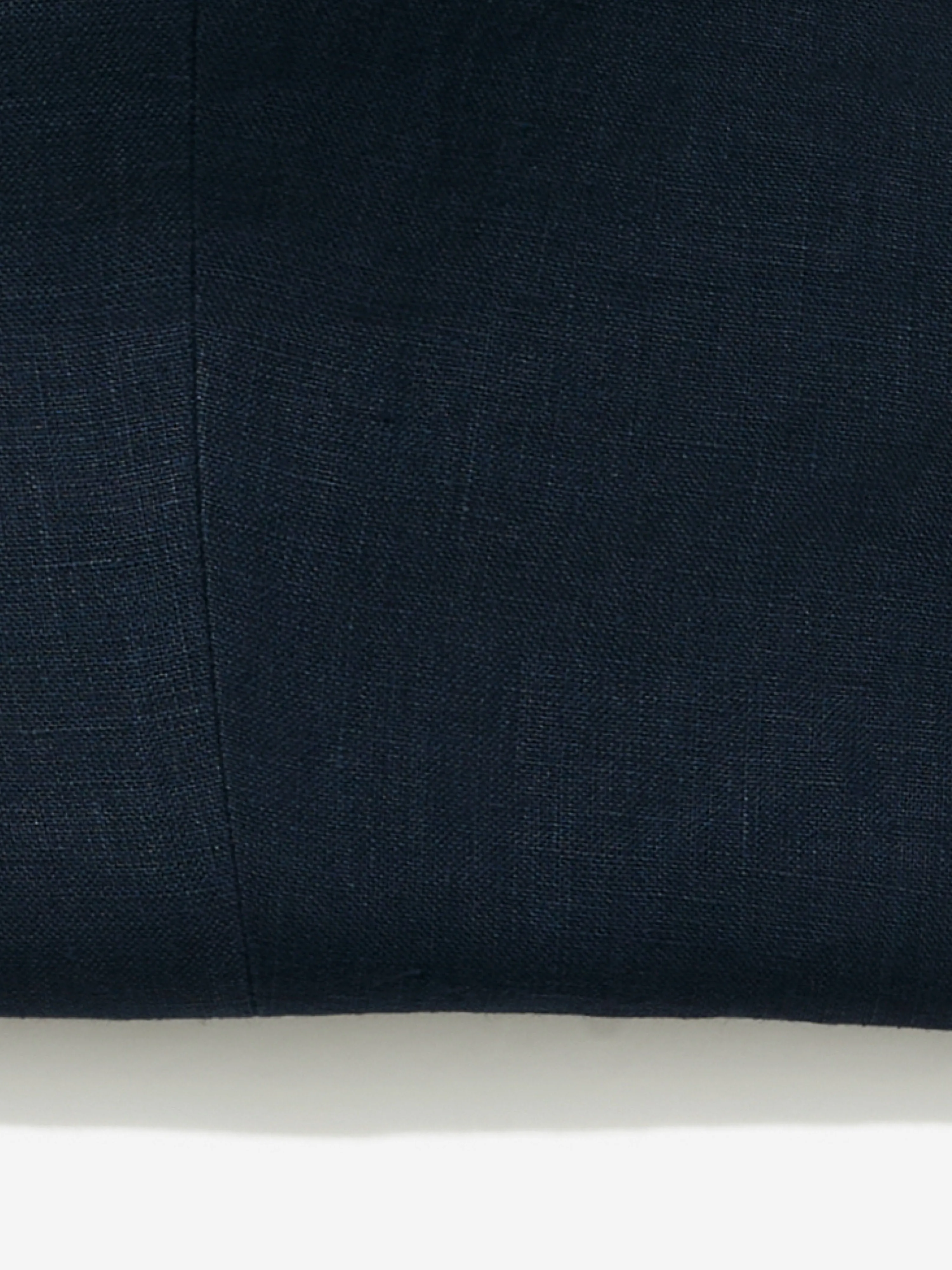 Navy Linen Oscar Trousers (Wide Fit)