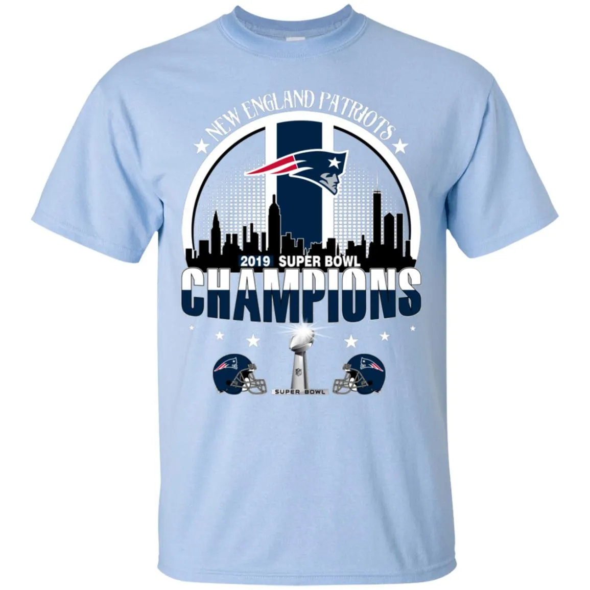 Nfl – New England Patriots 2019 Super Bowl Champions Football Men Cotton T-Shirt