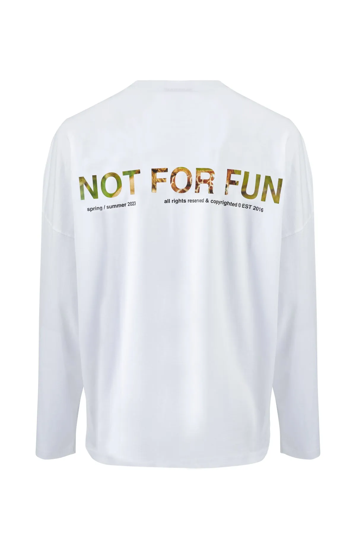 Not For Fun 008 / Long Sleeve Oversize T-shirt