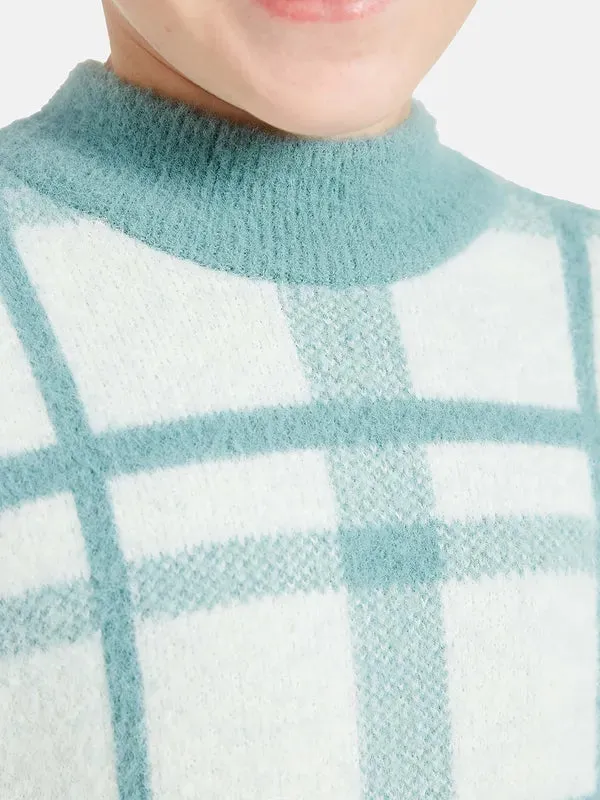 Octave Boys Blue White Checked Pullover