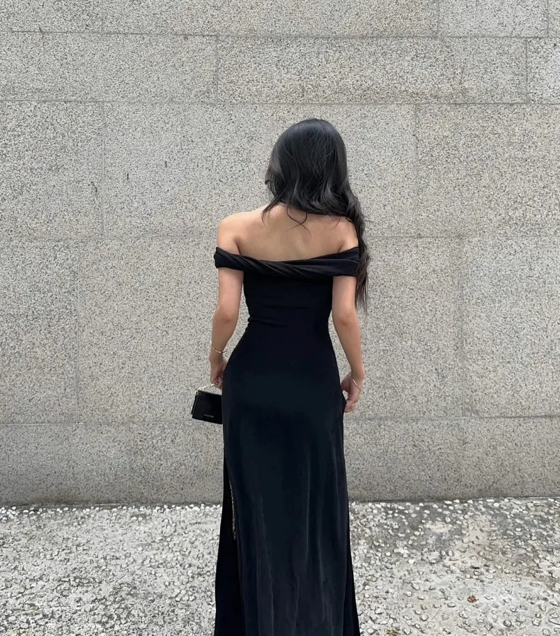 Off The Shoulder Velvet Maxi Dress Engagement Wedding Guest Dress Bridesmaid Dresses Prom Dress