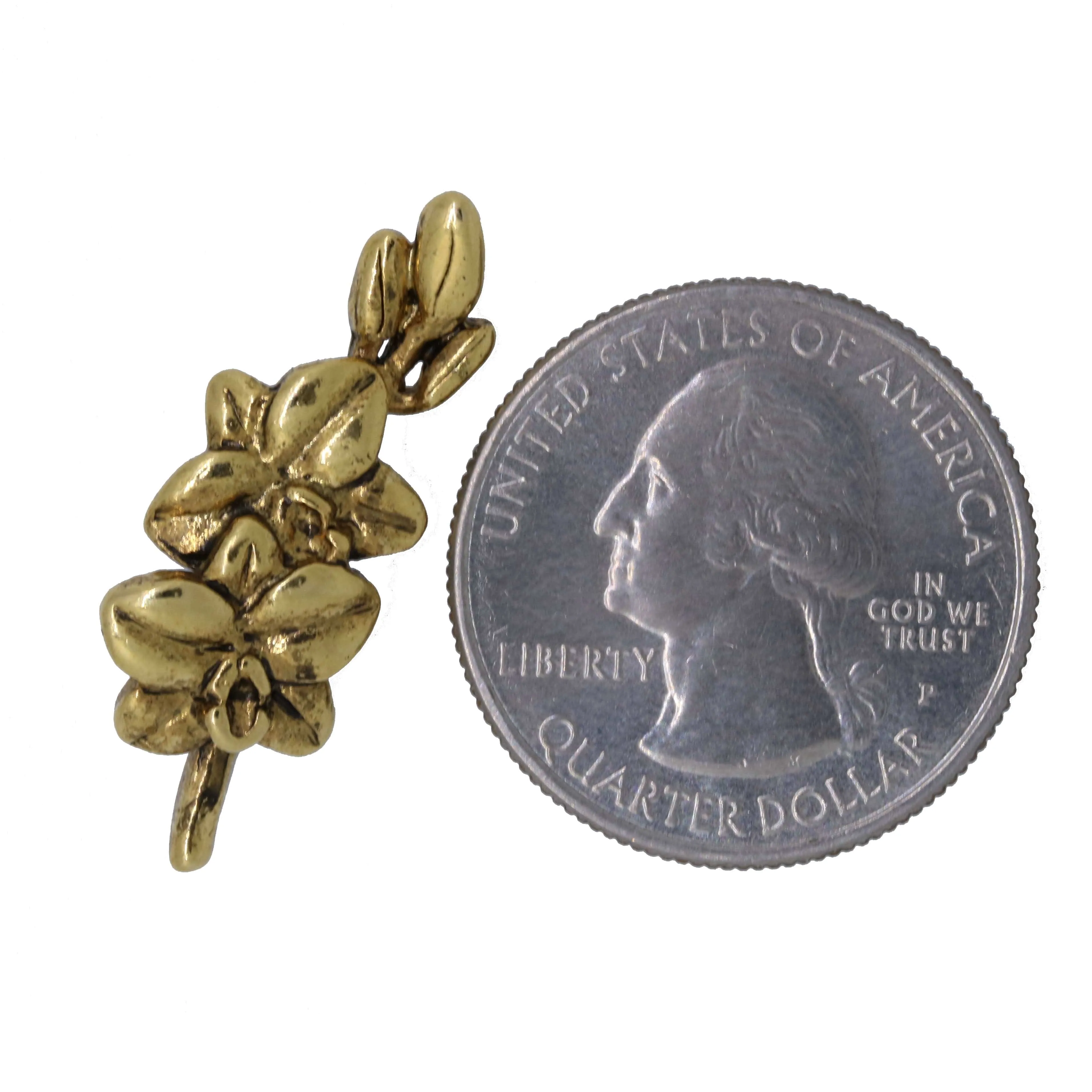 Orchid Gold Lapel Pin