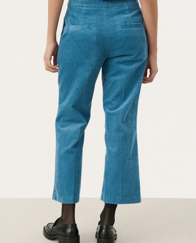 Part Two Mishas Blue Heather Cord Trousers