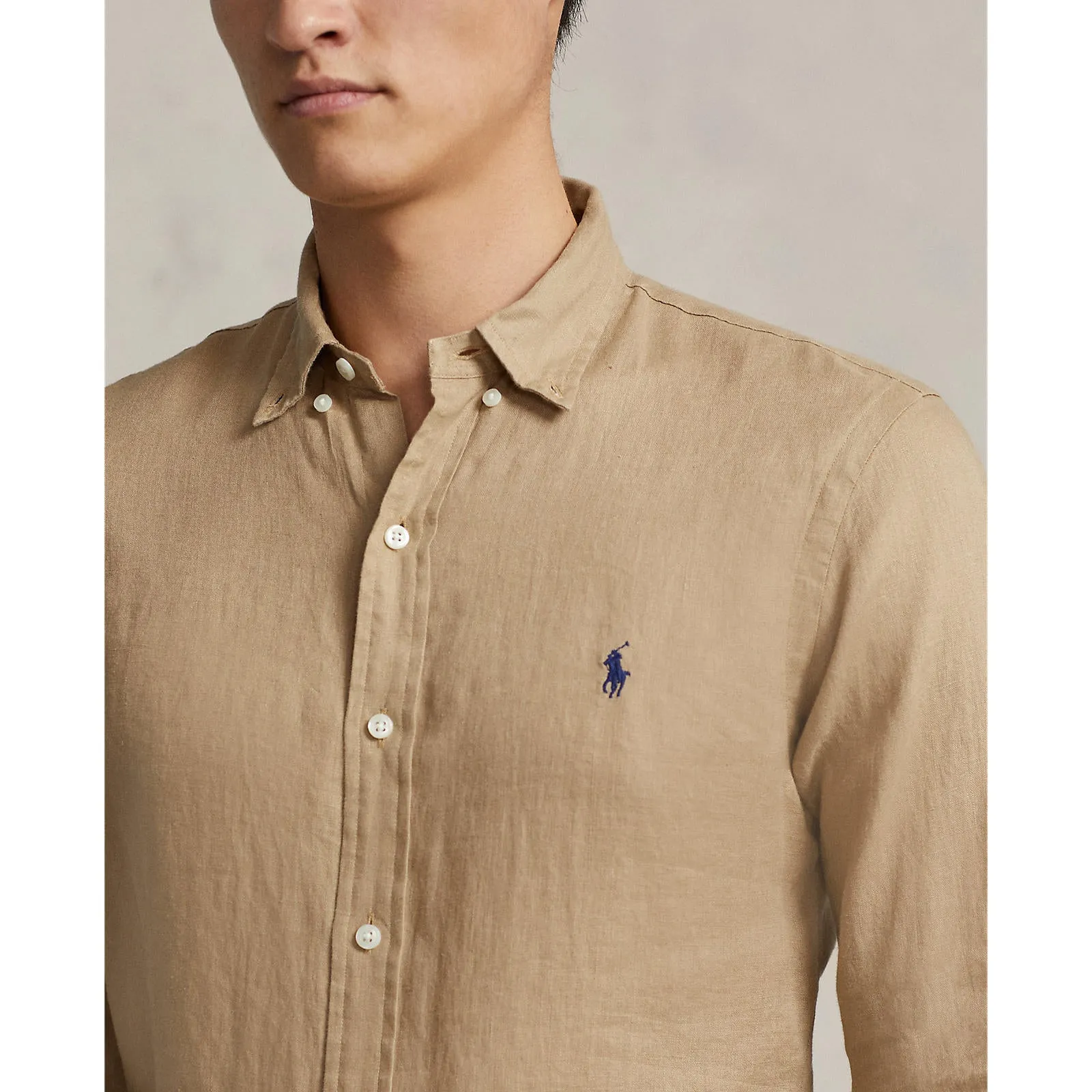 Polo Ralph Lauren - Custom Fit Linen Shirt - Vintage Khaki