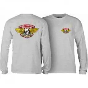 POWELL PERALTA Winged Ripper Long Sleeve T-Shirt Heather Athletic