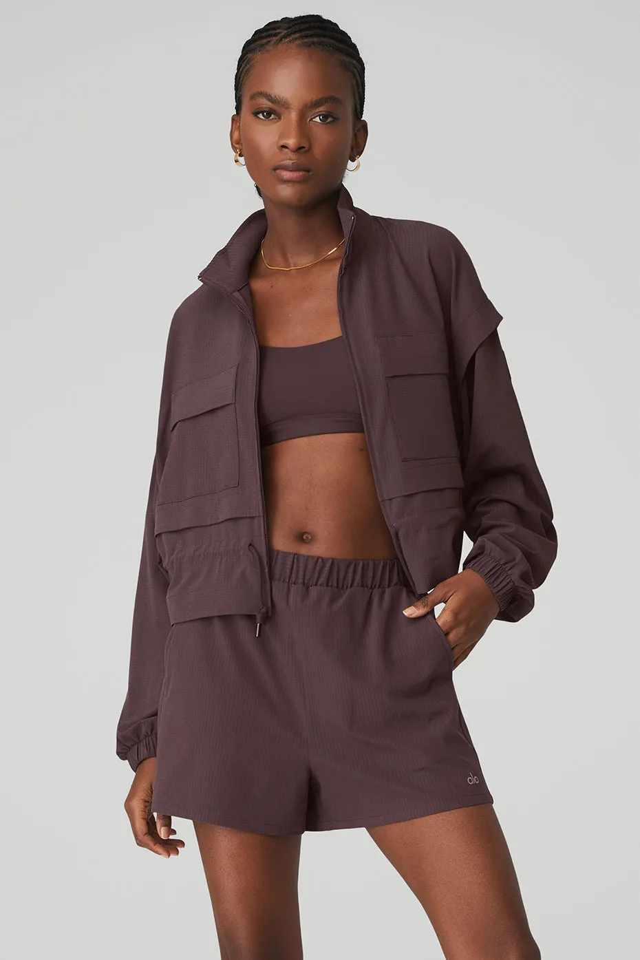 Ready Set Jacket & Ready Set Short Set - Raisin