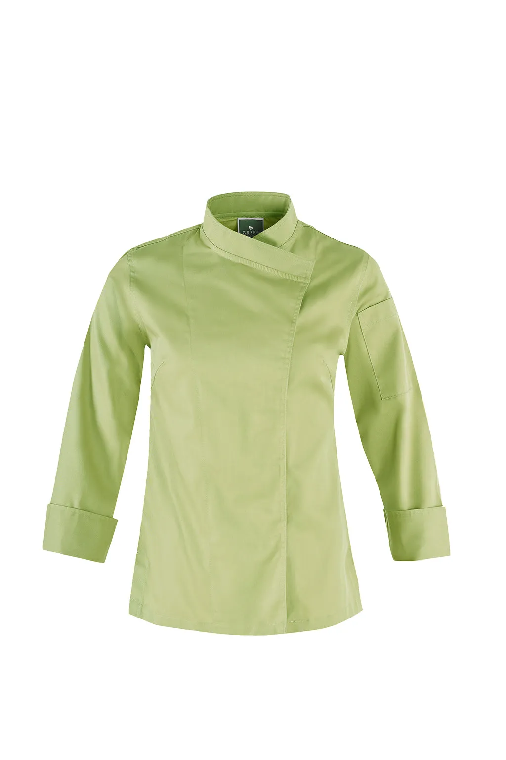 Rosemary Female Green Chef Jacket, Long Sleeve