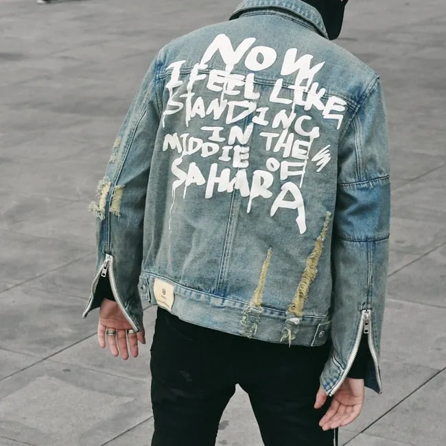 Sahara Distressed Denim Jacket