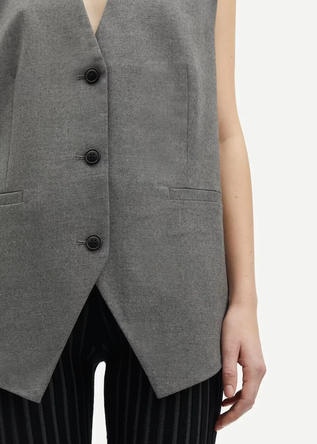 SALENI VEST | GREY MELANGE