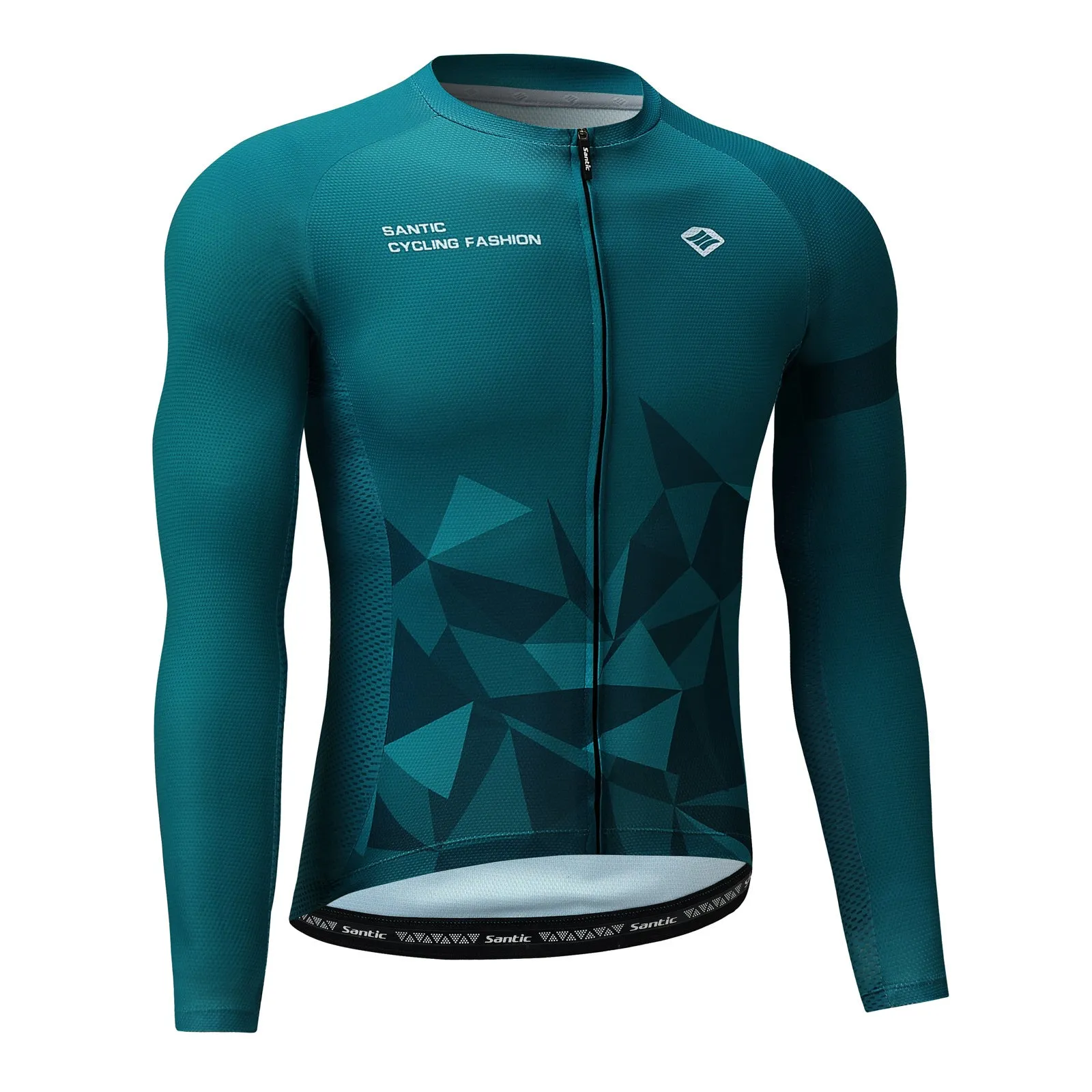 Santic Ares Men’s Cycling Jersey Bike Jersey Long Sleeve Green