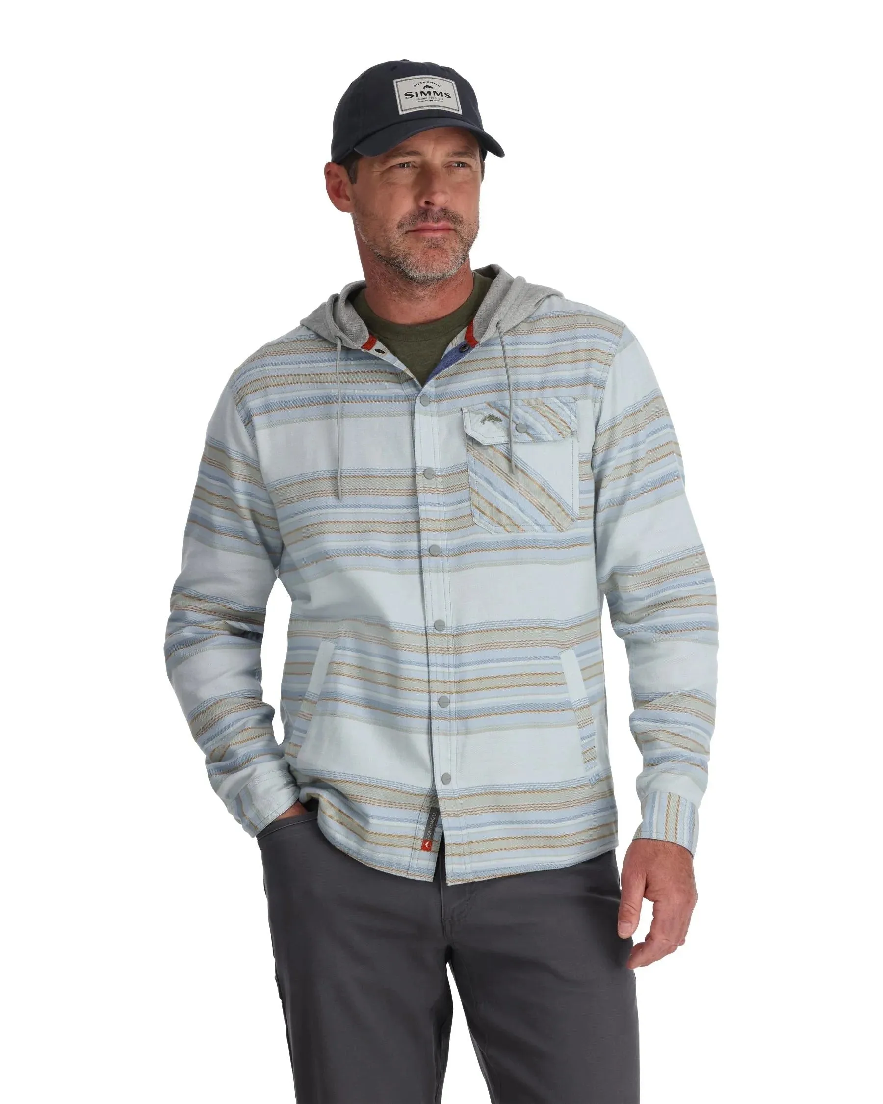 Simms MEN’s Santee Flannel Hoody with CRO Logo