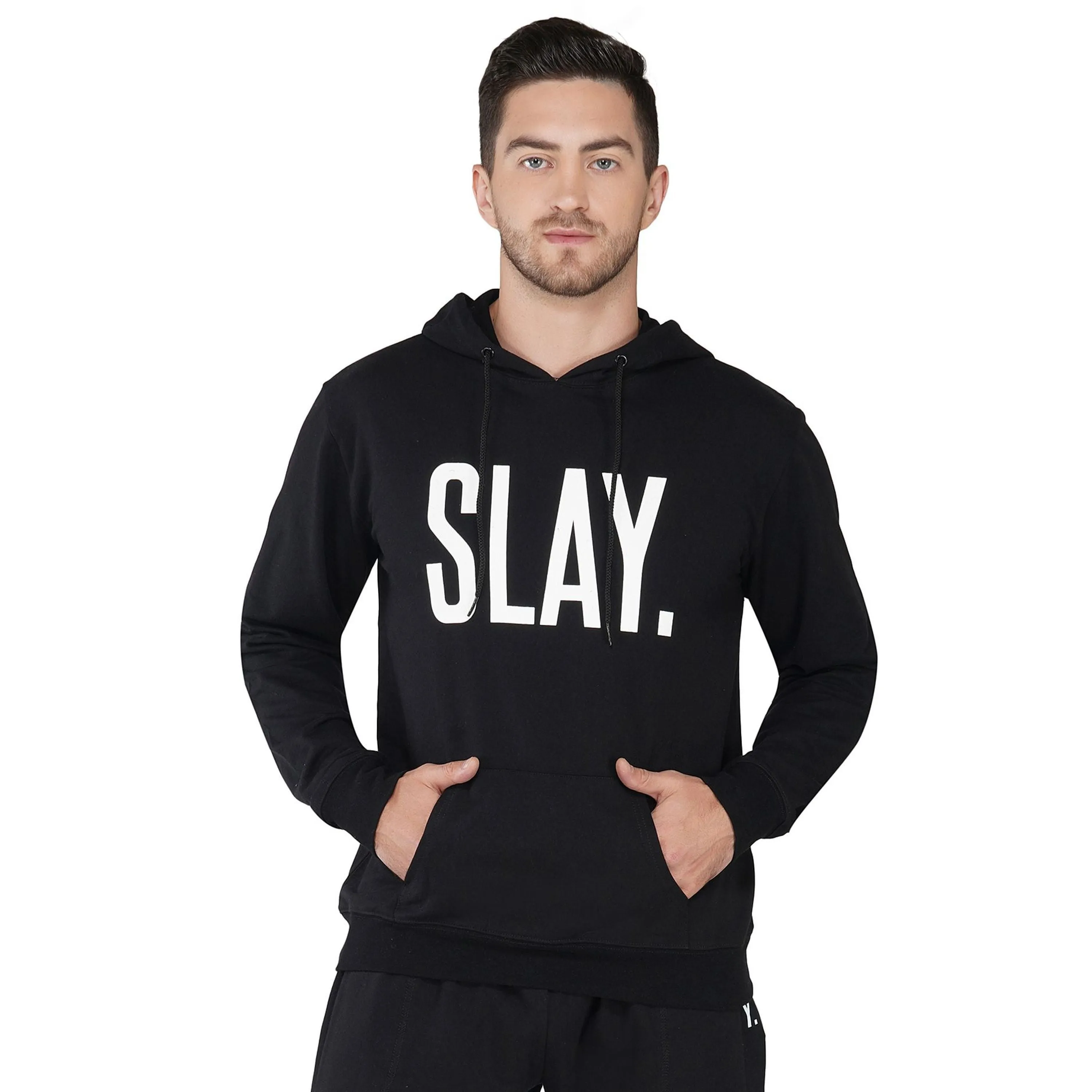 SLAY. Men's Printed Hoodie with Kangaroo Pocket