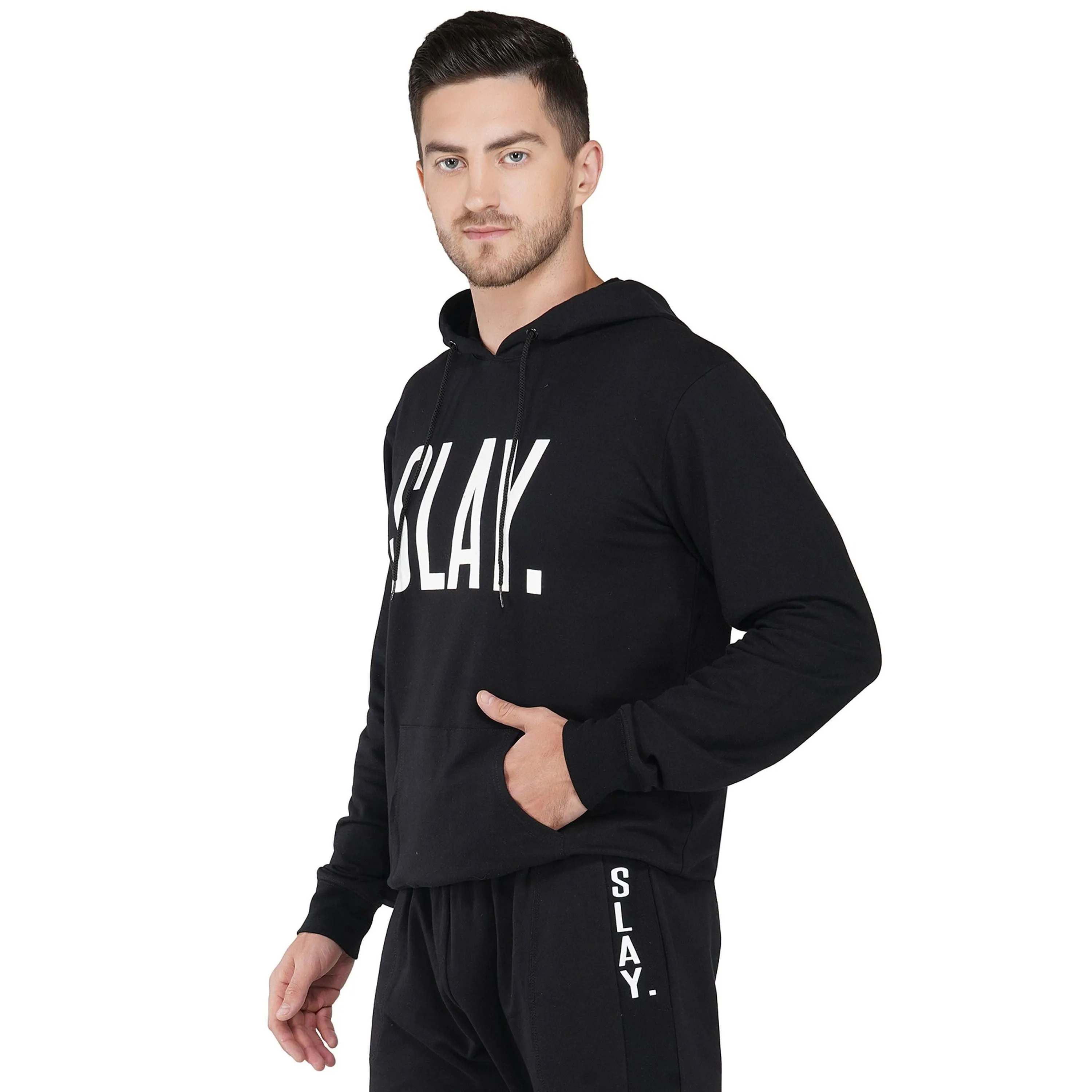 SLAY. Men's Printed Hoodie with Kangaroo Pocket