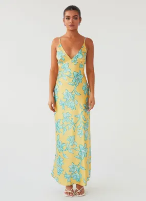 Sorrento Sun Maxi Dress - Golden Bloom