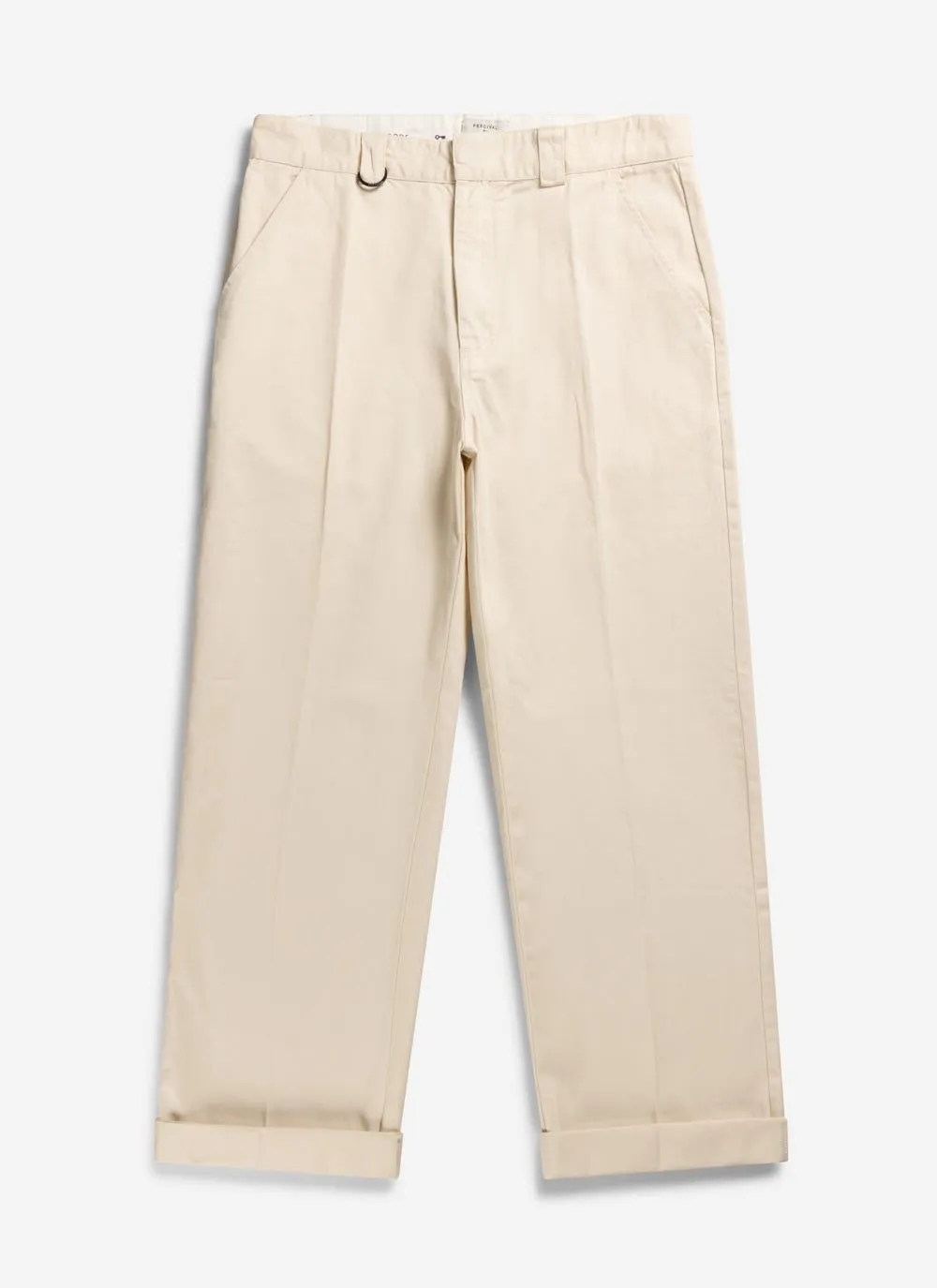 Stay Press Trousers | Cotton Twill Canvas | Ecru