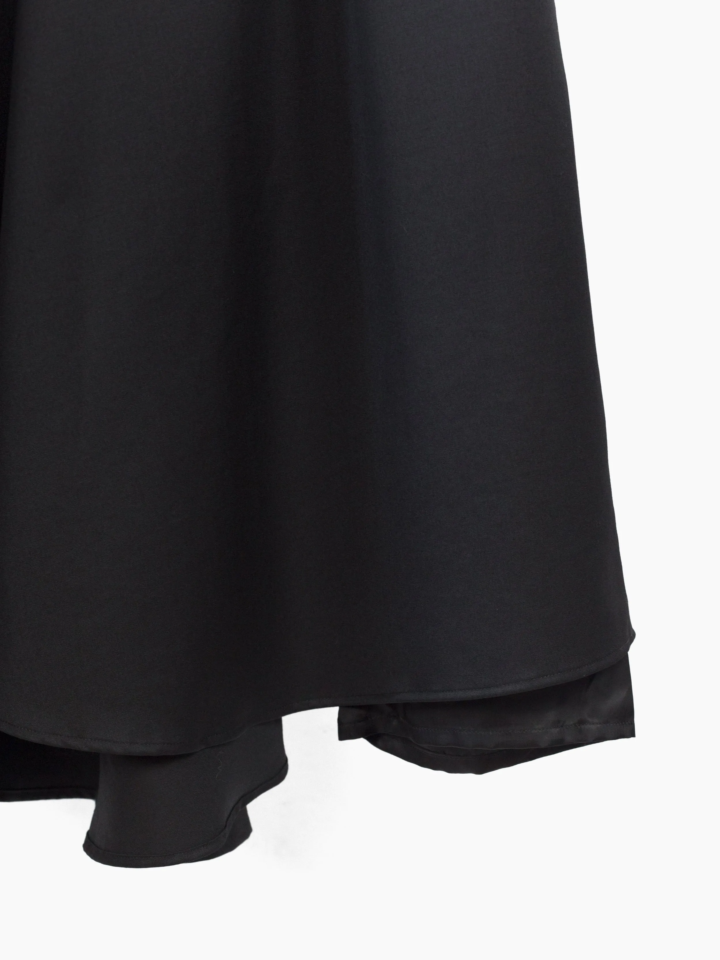 Sulvam AW22 Wool Gabardine Layered Skirt Trousers