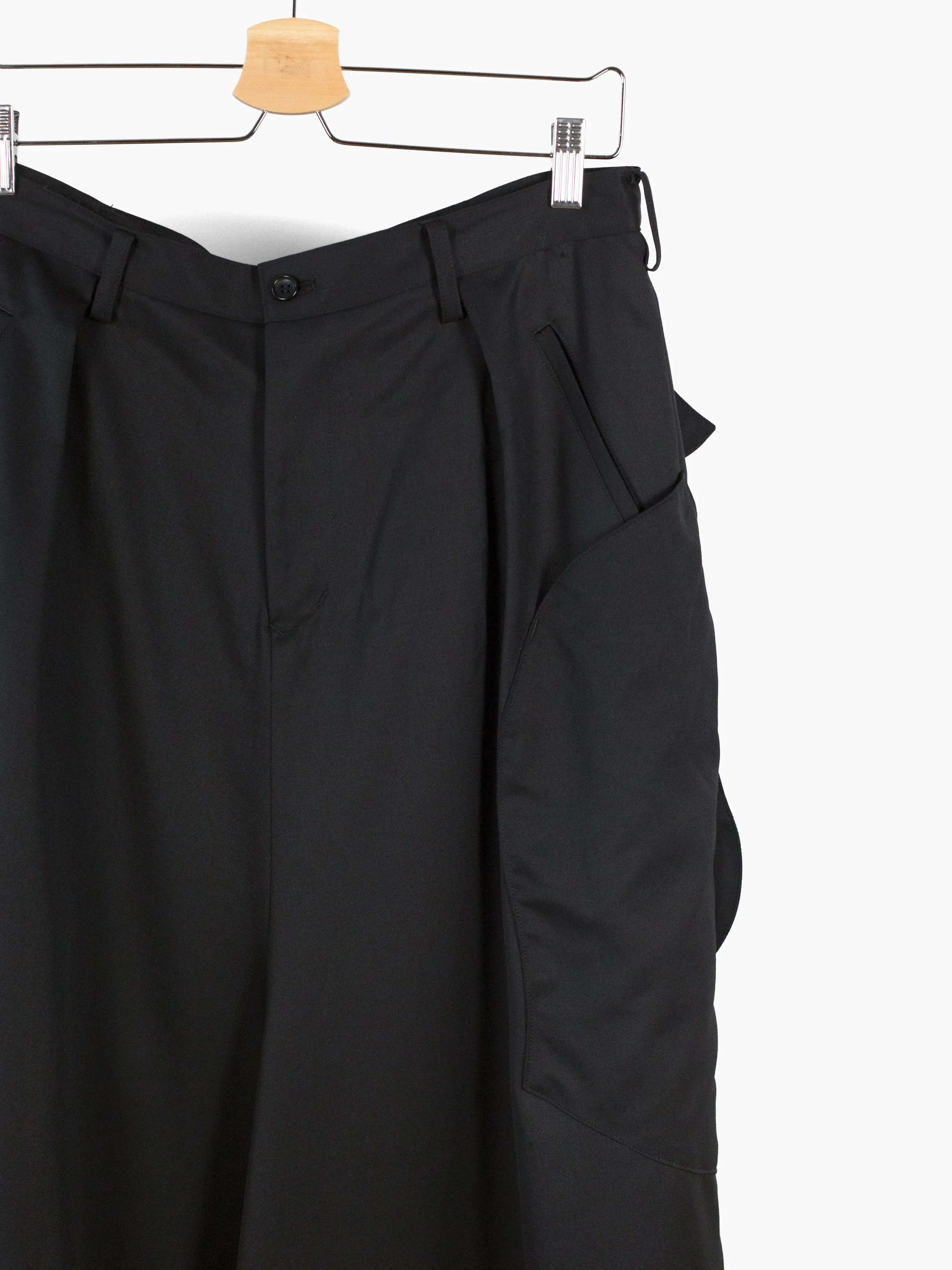 Sulvam AW22 Wool Gabardine Layered Skirt Trousers