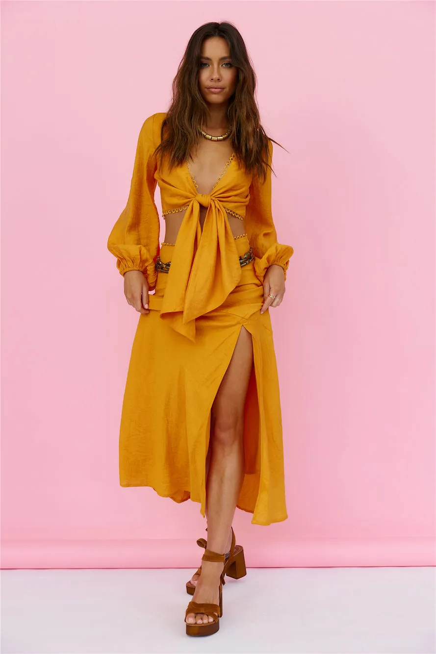 Sweet Aurelia Maxi Skirt Orange