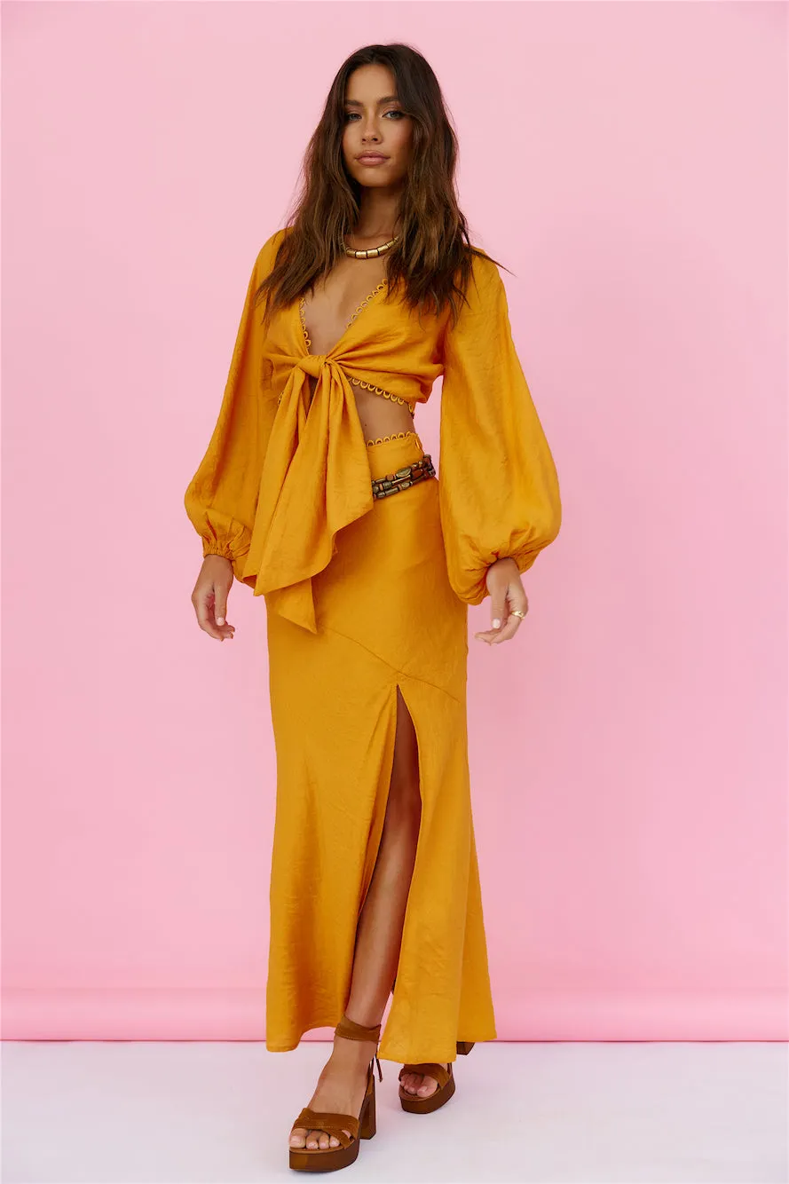 Sweet Aurelia Maxi Skirt Orange