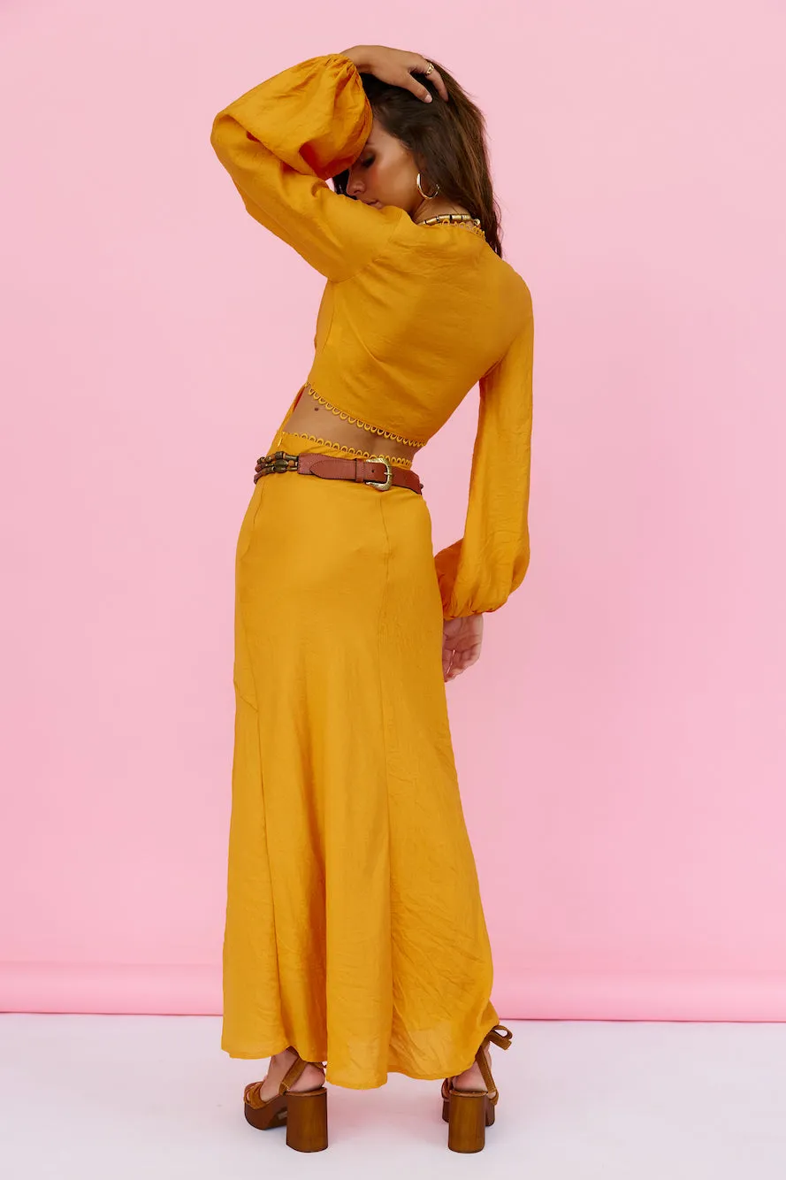 Sweet Aurelia Maxi Skirt Orange