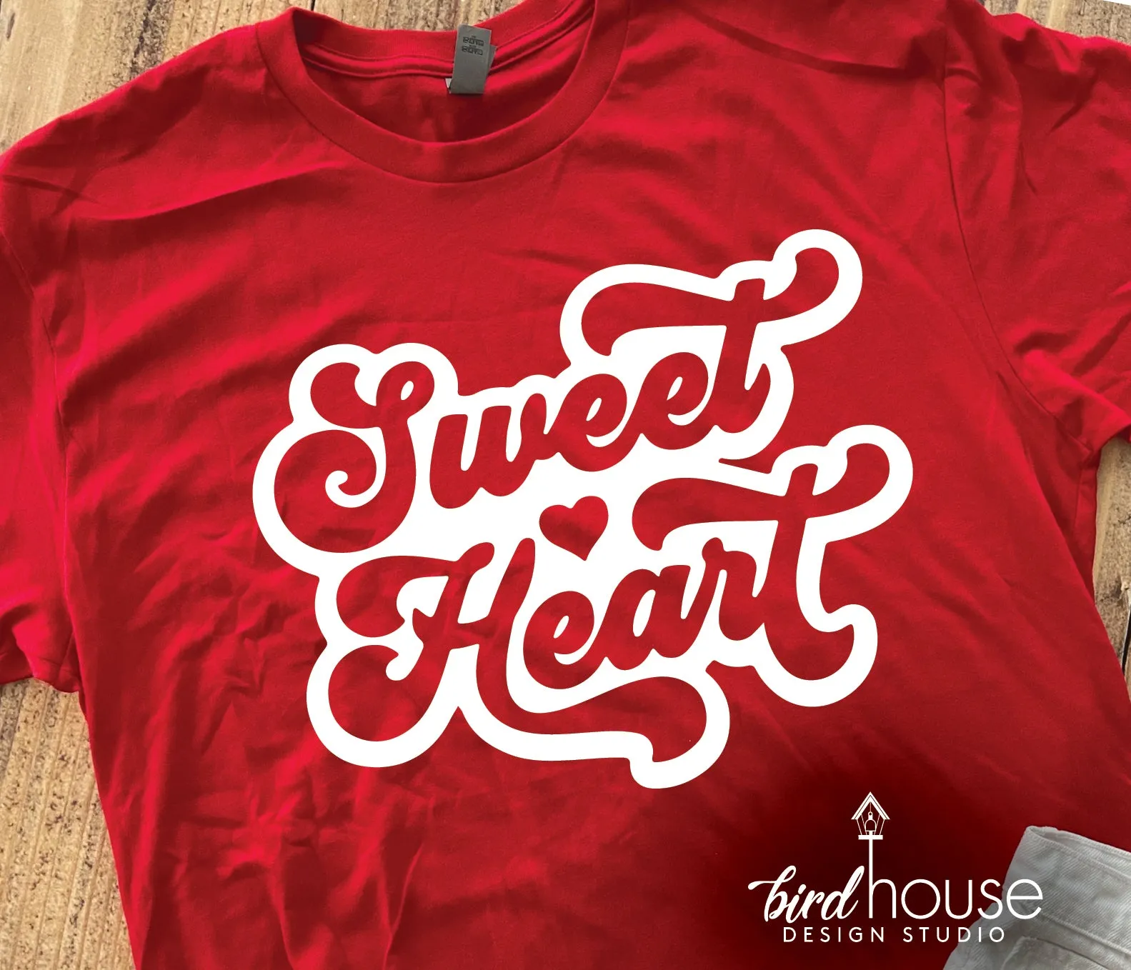 Sweet Heart Retro Shirt, Cute Valentines Day Graphic Tee