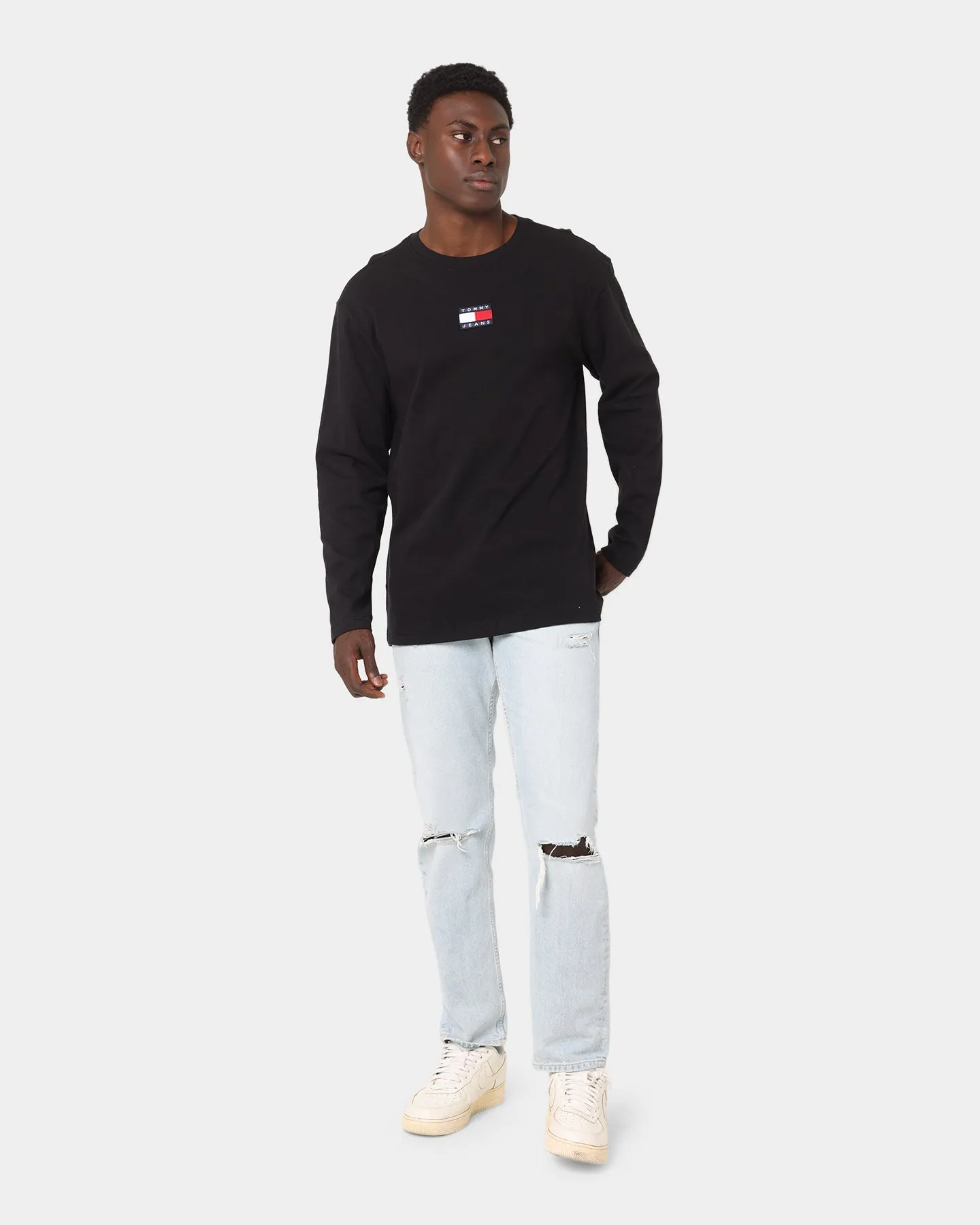 Tommy Jeans Tommy Badge Long Sleeve T-Shirt Black