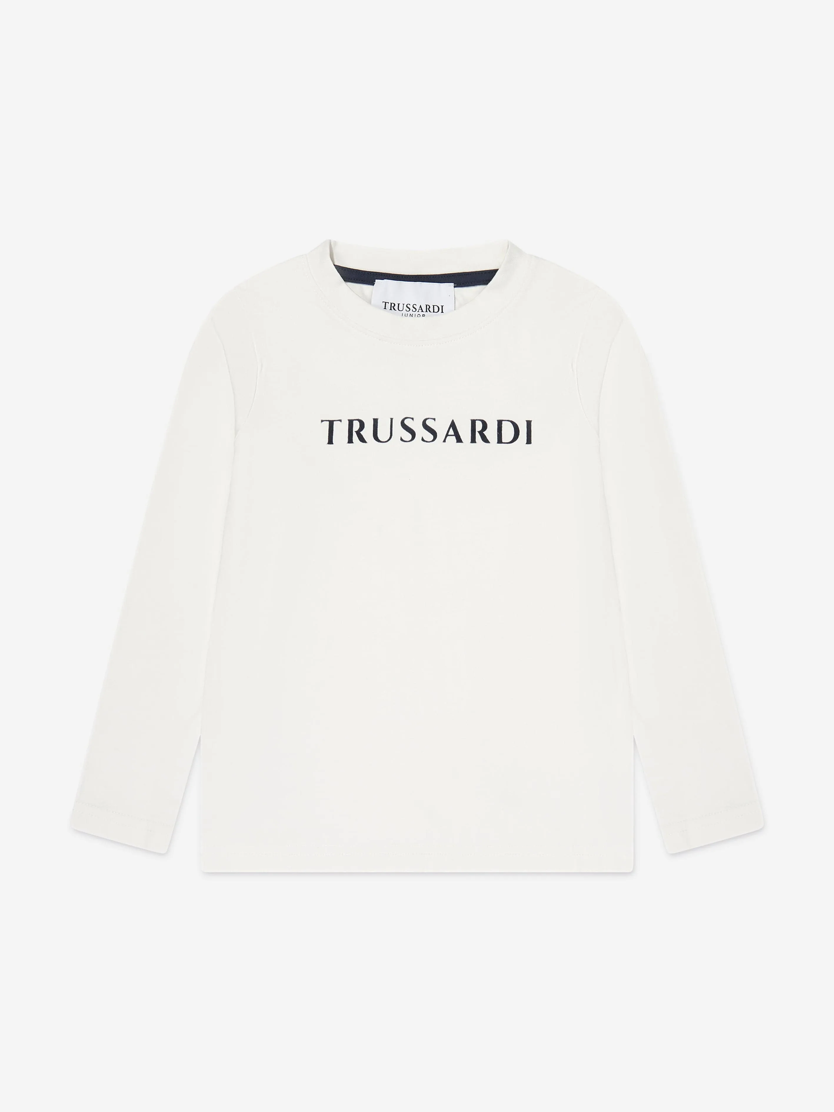 Trussardi Boys Beid Long Sleeve T-Shirt in Ivory