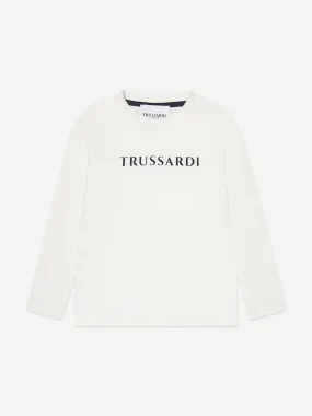 Trussardi Boys Beid Long Sleeve T-Shirt in Ivory