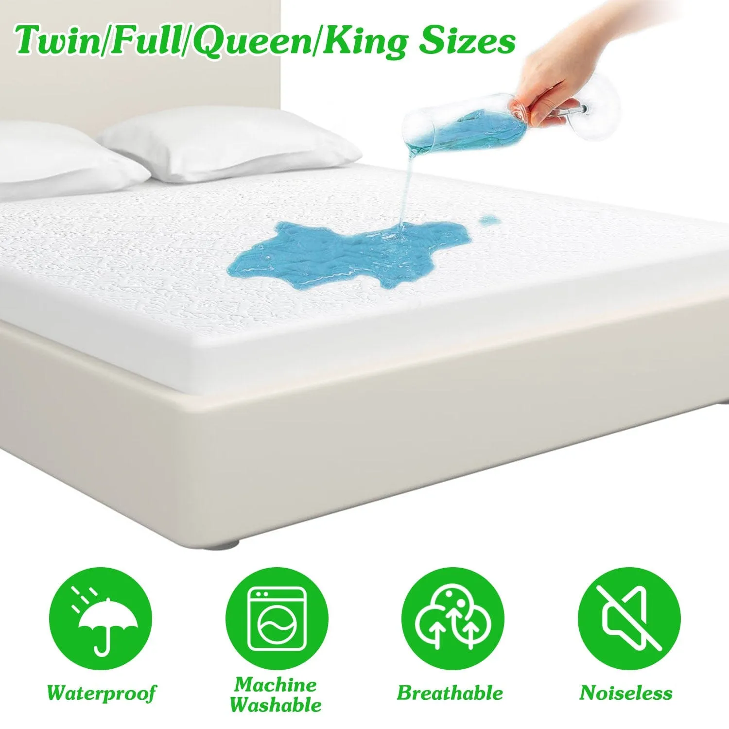 Waterproof Breathable Soft Cotton Mattress Protector