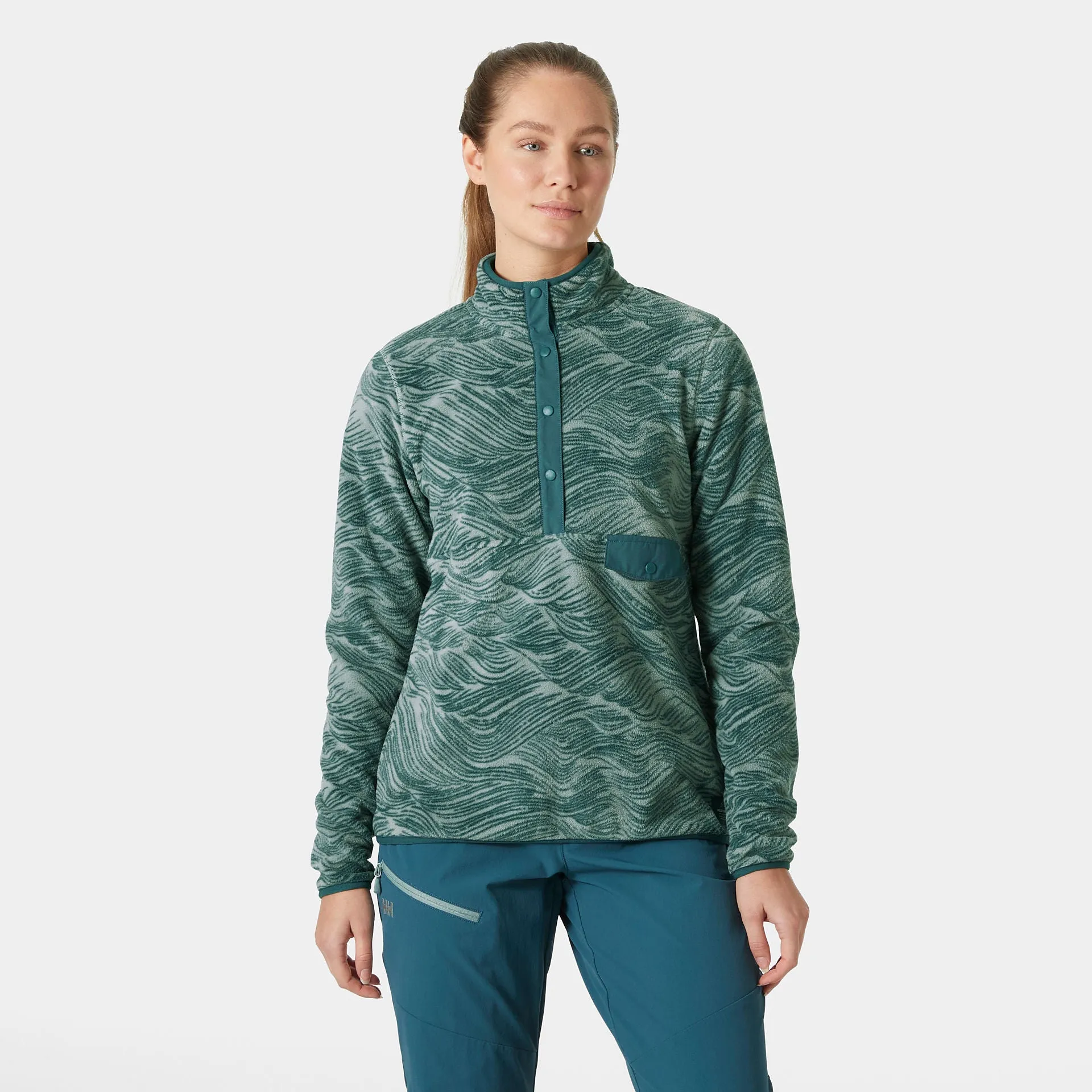 WOMEN'S MARIDALEN FLEECE - CACTUS WAVE AOP