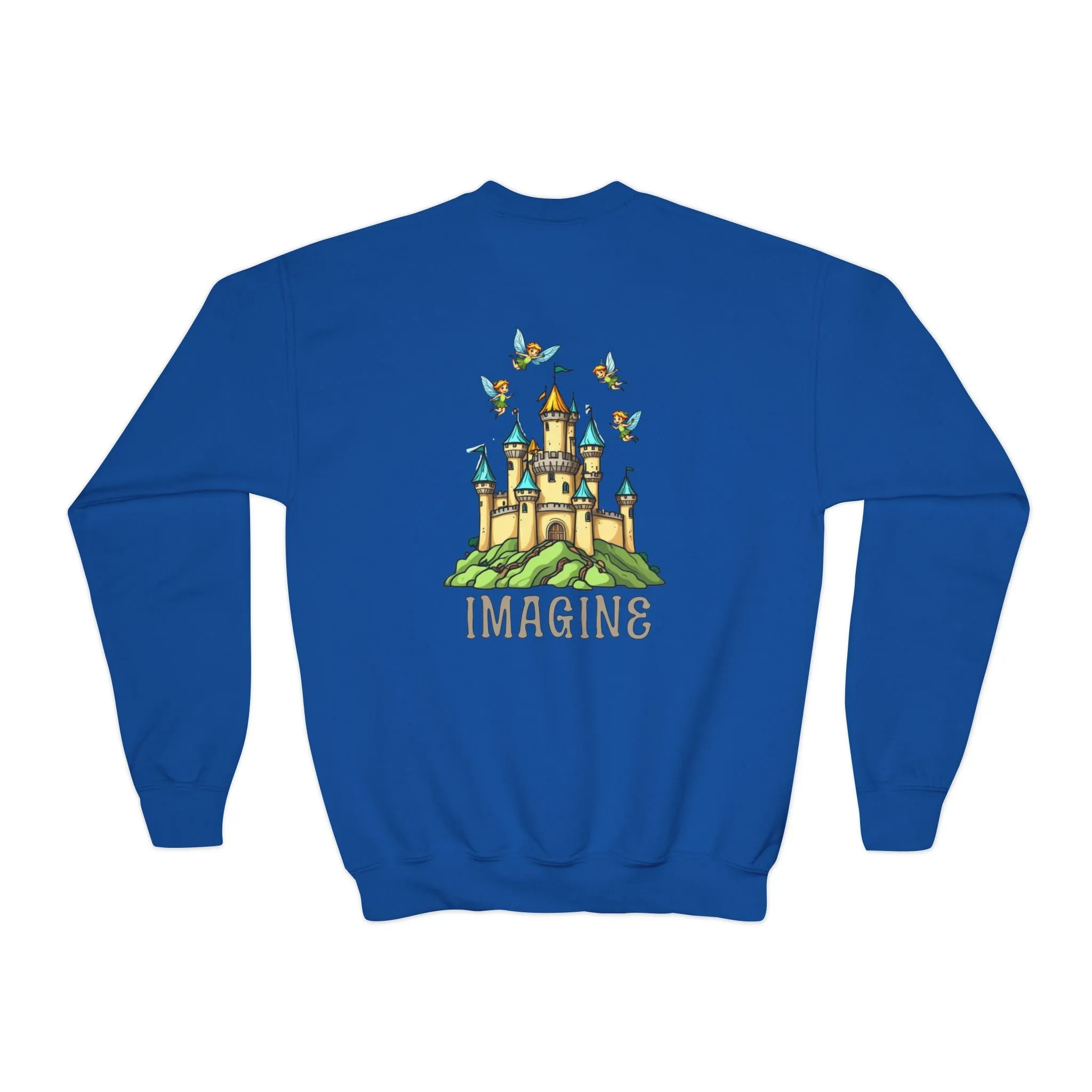 Youth Crewneck Sweatshirt - Fantasy Castle 'IMAGINE' Design