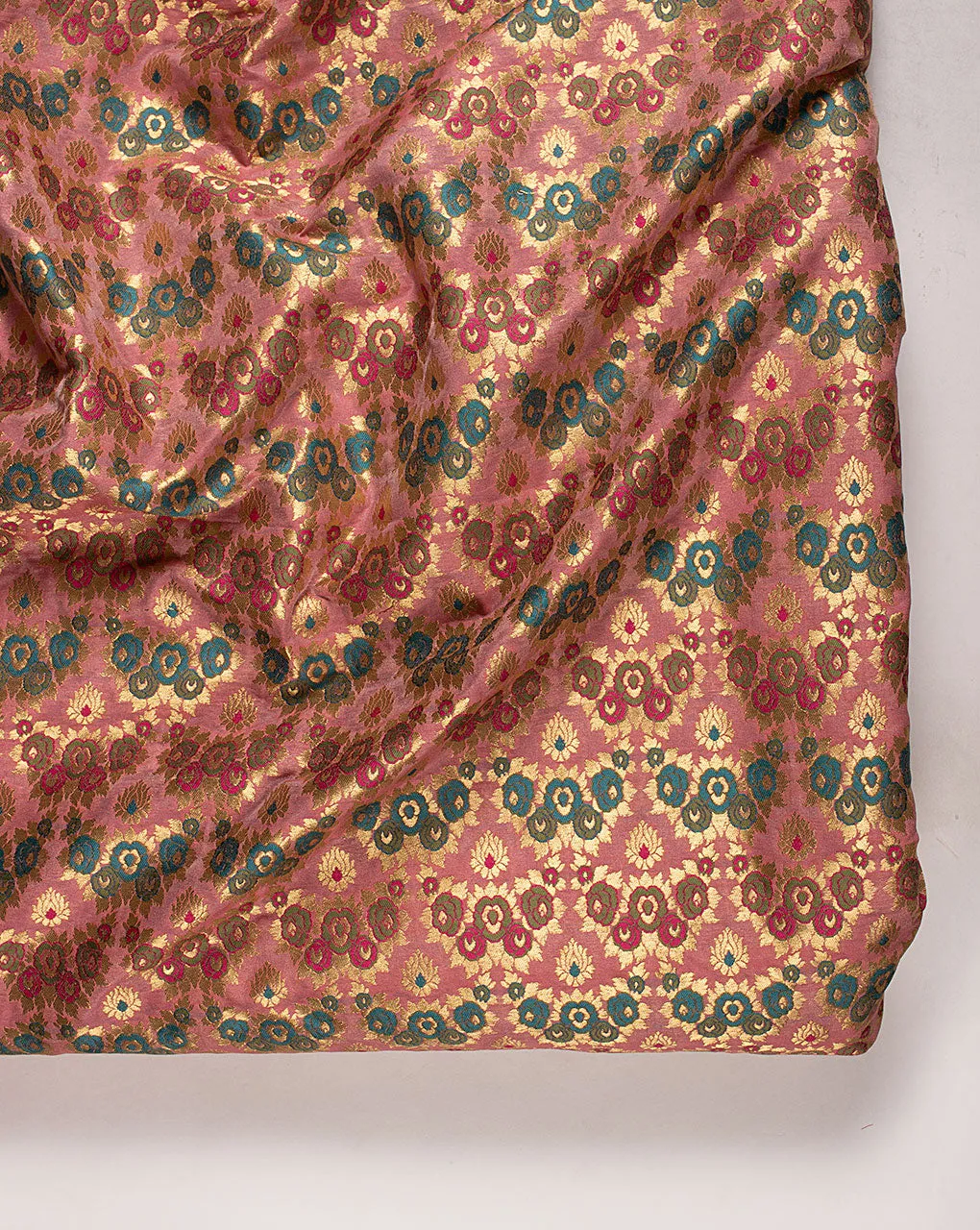 Zari Brocade Banarasi Taffeta Silk Fabric